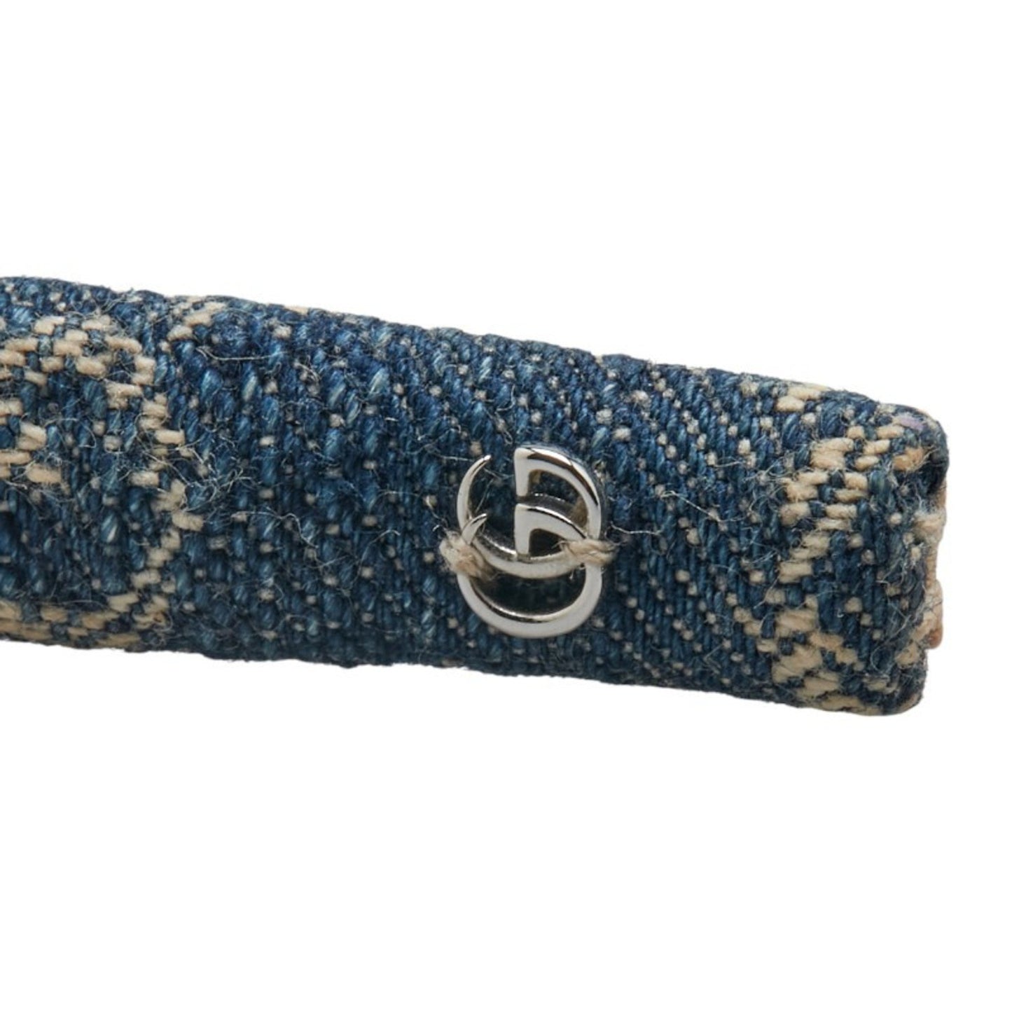 Gucci Eco Washed Denim Headband 652835 Indigo Blue Canvas