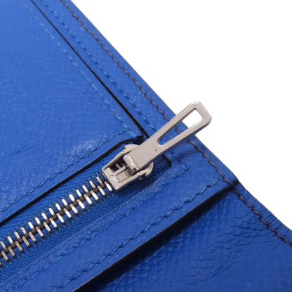 Hermes Herms Bearn Soufflet Silver Hardware Long Wallet Epson