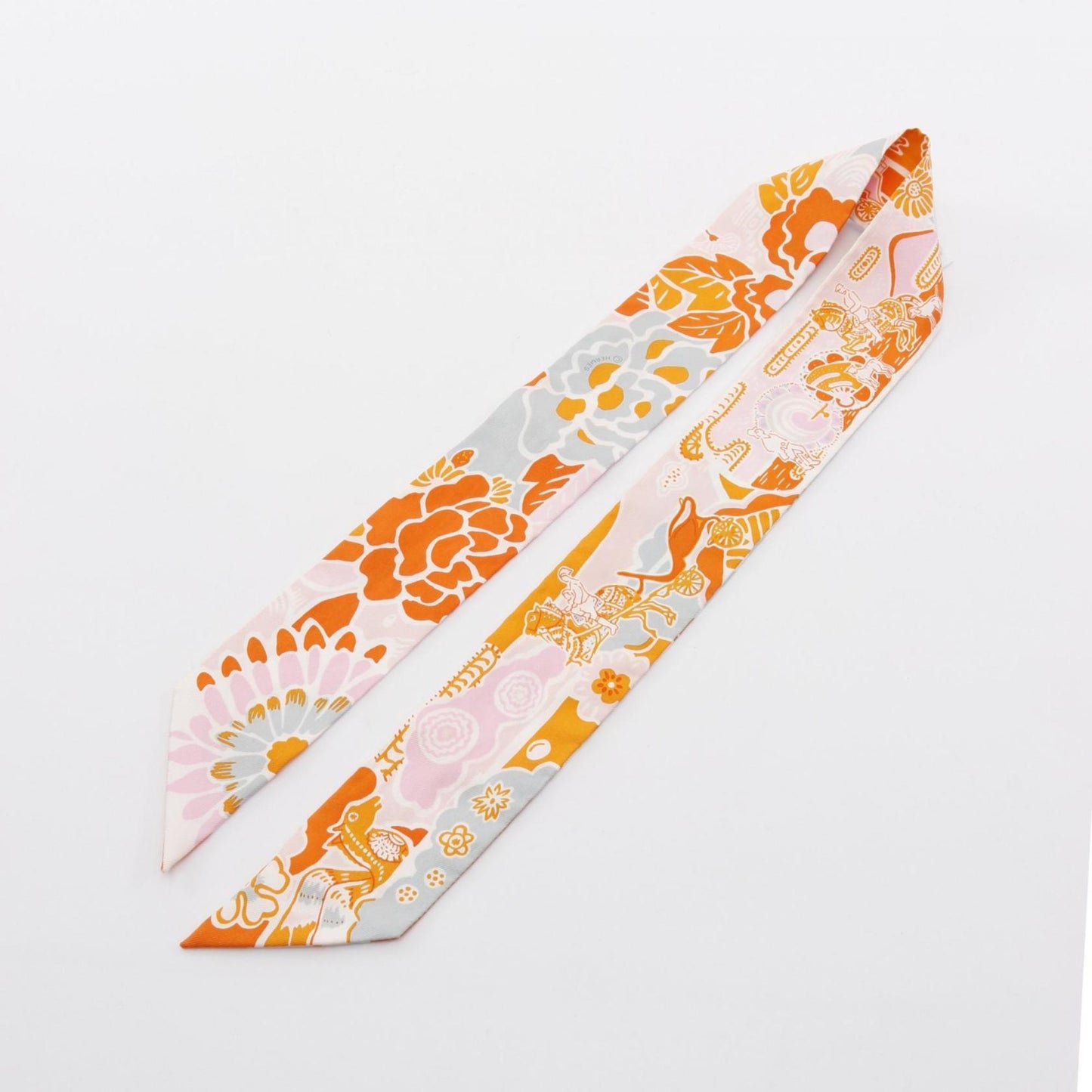 Hermes Herms Twilly Bingata Silk Scarf For Women