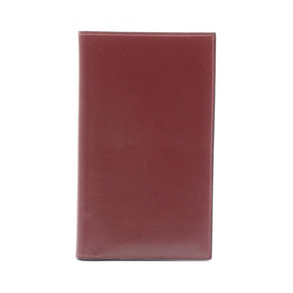 Hermes Herms Long Billfold Wallet In Box Calf Leather