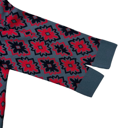 Yves Saint Laurent Vintage All-Over Print Wool Knit Skirt Set