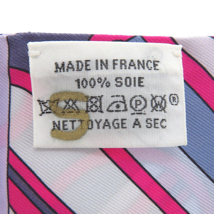 Hermes Herms Twilly Faubourg Rainbow Silk Scarf In Blue Jean