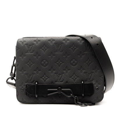 Louis Vuitton Monogram Steamer Messenger Shoulder Bag M57307 Noir Black Leather