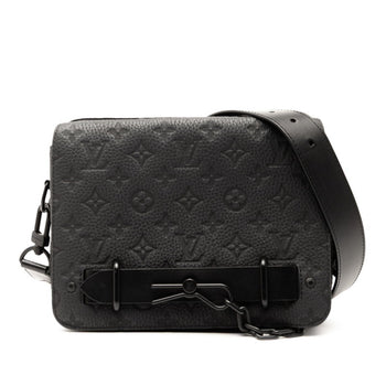 Louis Vuitton Monogram Steamer Messenger Shoulder Bag M57307 Noir Black Leather