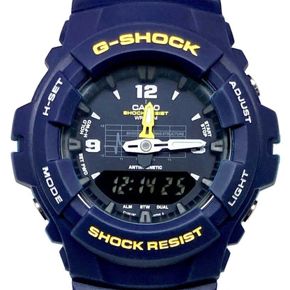 G-Shock Casio G-100-2Bm Navy Blue Watch With Shock Absorbing Curve