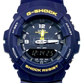 G-Shock Casio G-100-2Bm Navy Blue Watch With Shock Absorbing Curve