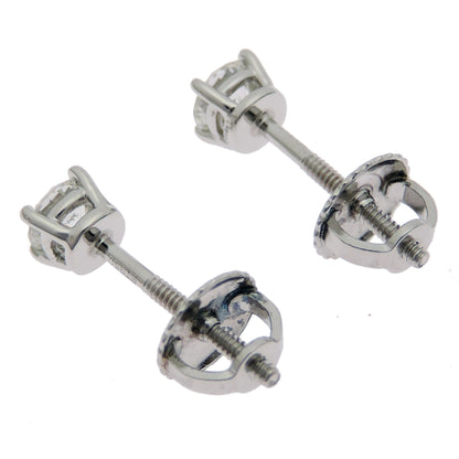 Tiffany Solitaire 0.21Ct X2 Diamond Stud Earrings
