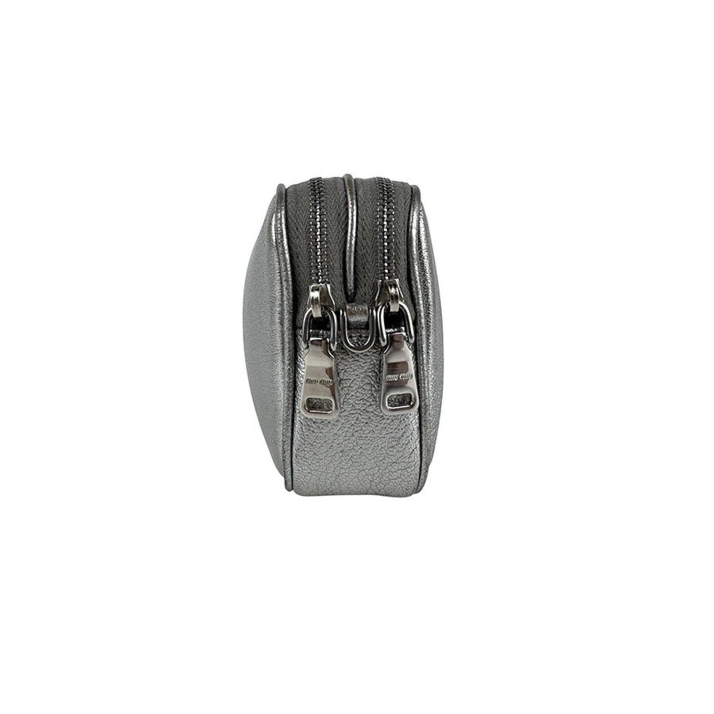 Miu Miu Miu Shoulder Bag In Silver Leather For Women