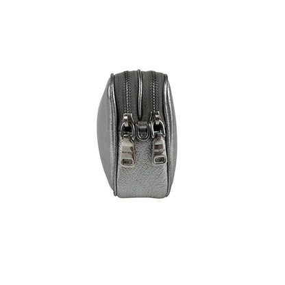 Miu Miu Miu Shoulder Bag In Silver Leather For Women