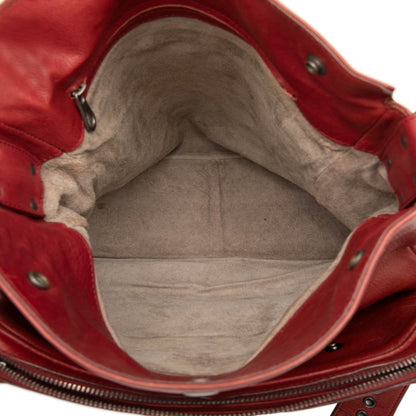 Bottega Veneta Intrecciato Shoulder Bag In Red Leather