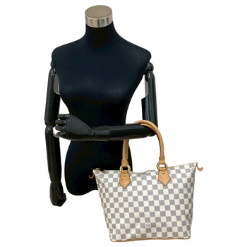 Louis Vuitton Saleya Pm Damier Azur Leather Tote Bag