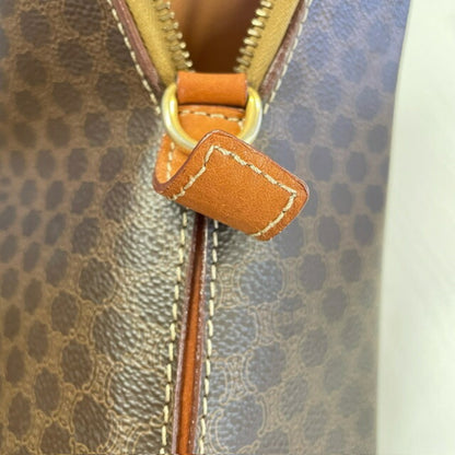 Celine M95 Handbag In Macadam Brown Leather