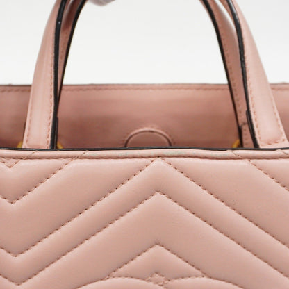Gucci Gg Marmont Handbag 448054 In Pink Leather