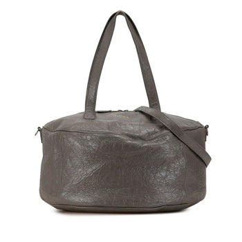 Balenciaga Air Hobo Boston Bag Shoulder Grey Leather