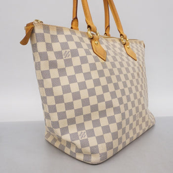 Louis Vuitton Damier Azur Saleya Mm Tote Bag N51185 White