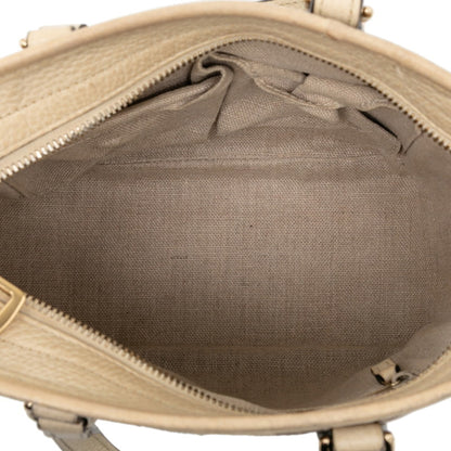 Gucci Gg Canvas Handbag/Shoulder Bag 2Way 449241 Beige Ivory Leather