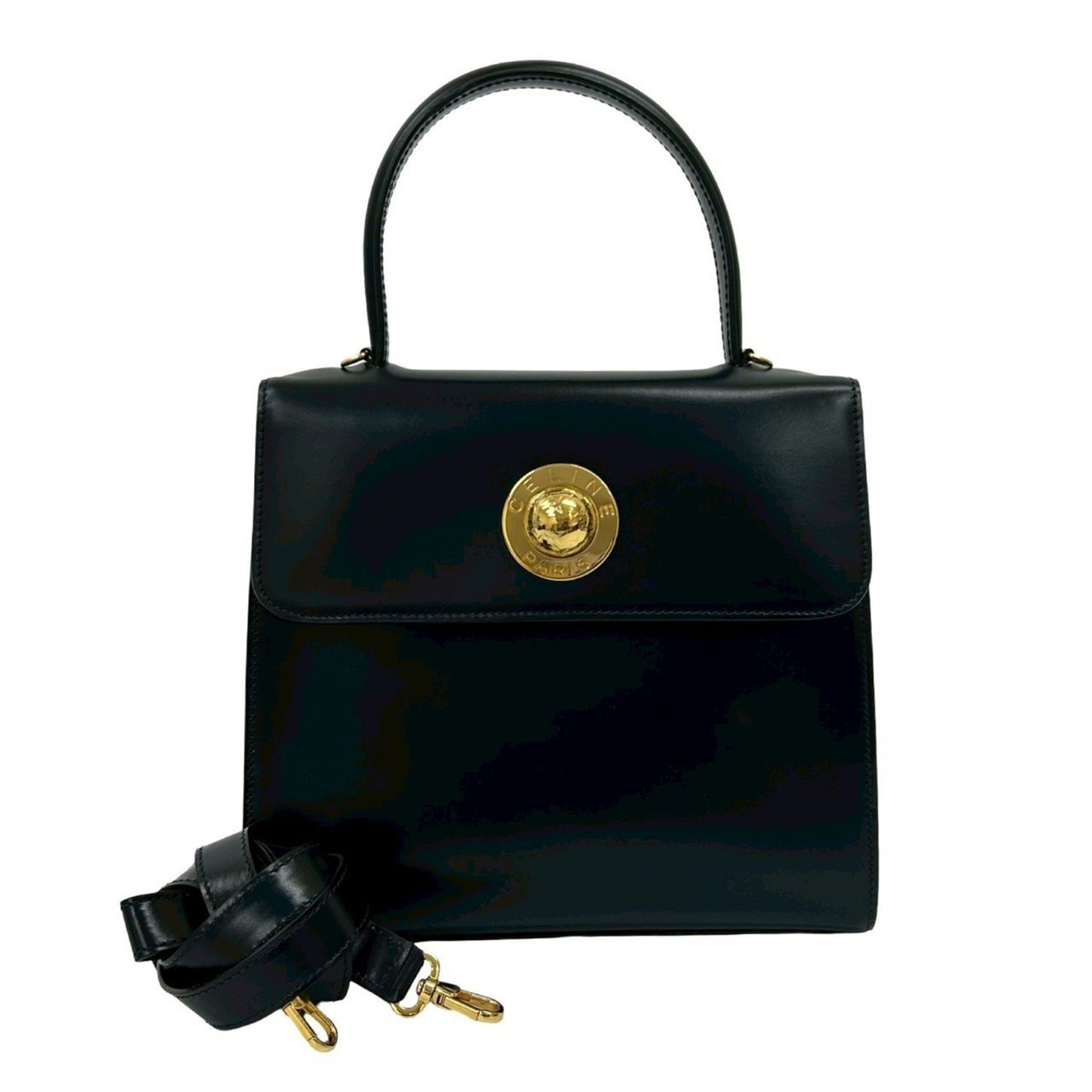 Celine Star Ball Leather 2-Way Handbag/Shoulder Bag