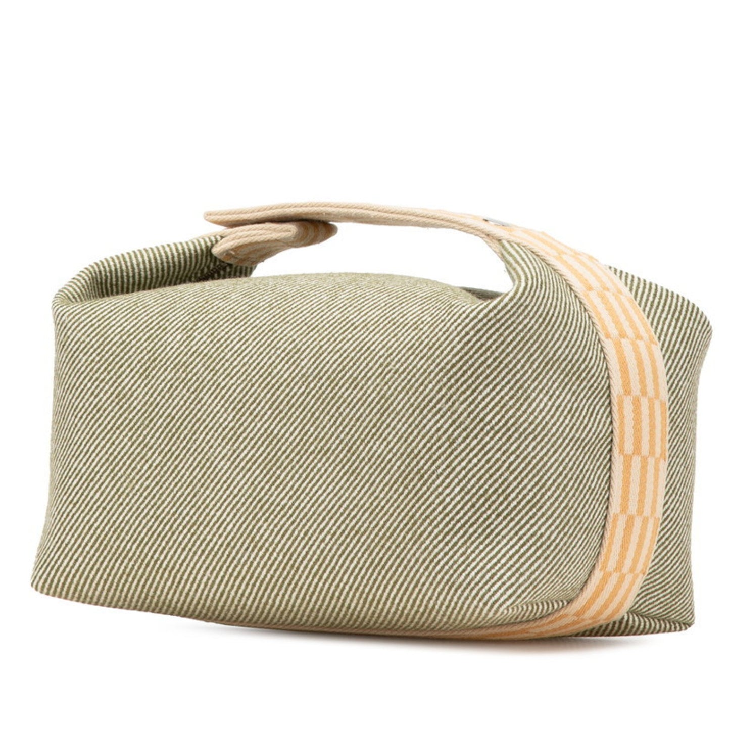 Hermes Herms Bride A Black Gm Handbag In Vert Forest Green Wool