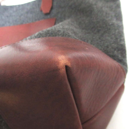 Comme Des Garons Homme Melton And Leather Tote Bag