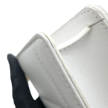 Burberry Chain Shoulder Bag Rolla Clutch Leather 8066176 Burberry White