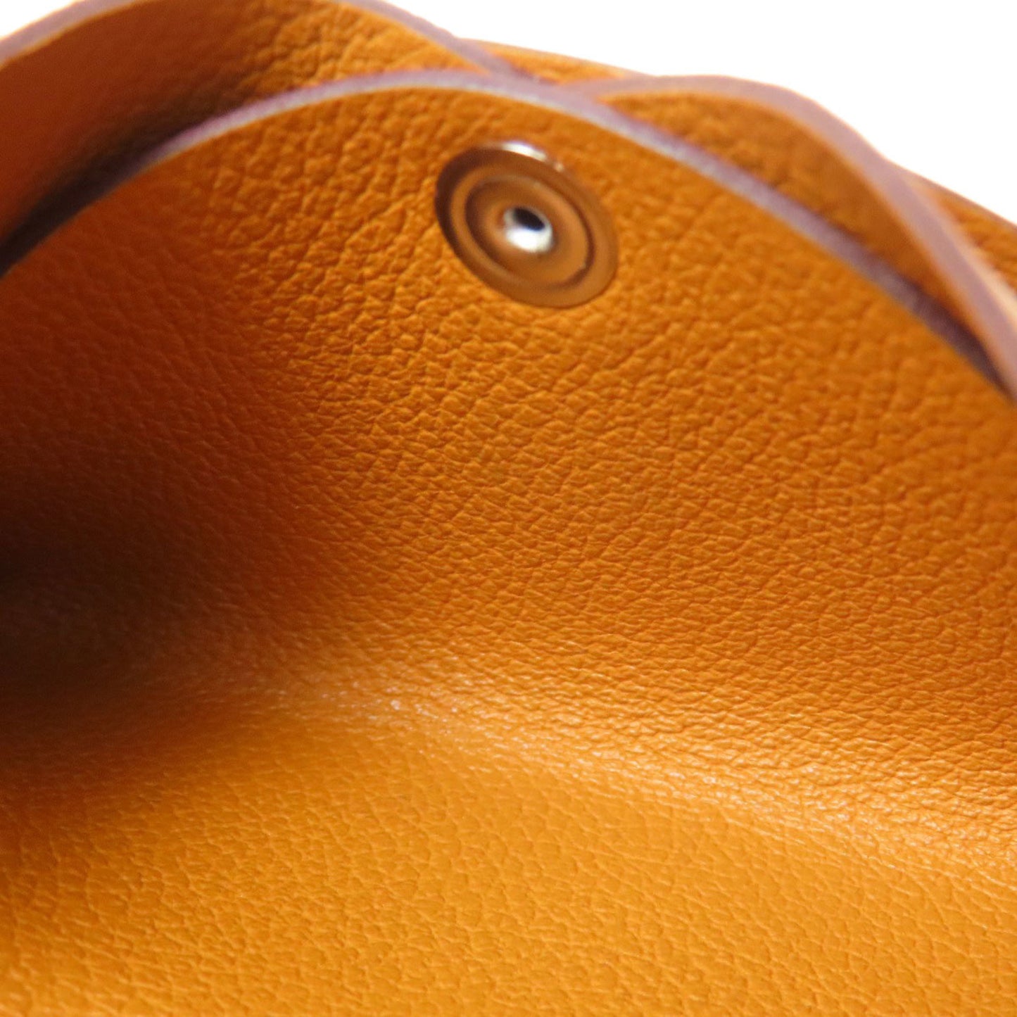 Hermes Herms Calvi Duo Silver Hardware Coin Case Evercolor