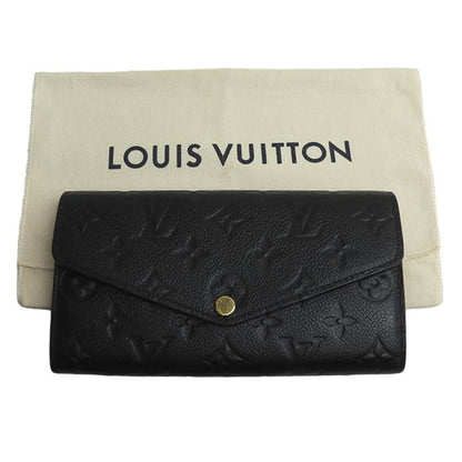 Louis Vuitton Portefeuille Sarah Long Wallet In Monogram Empreinte Noir
