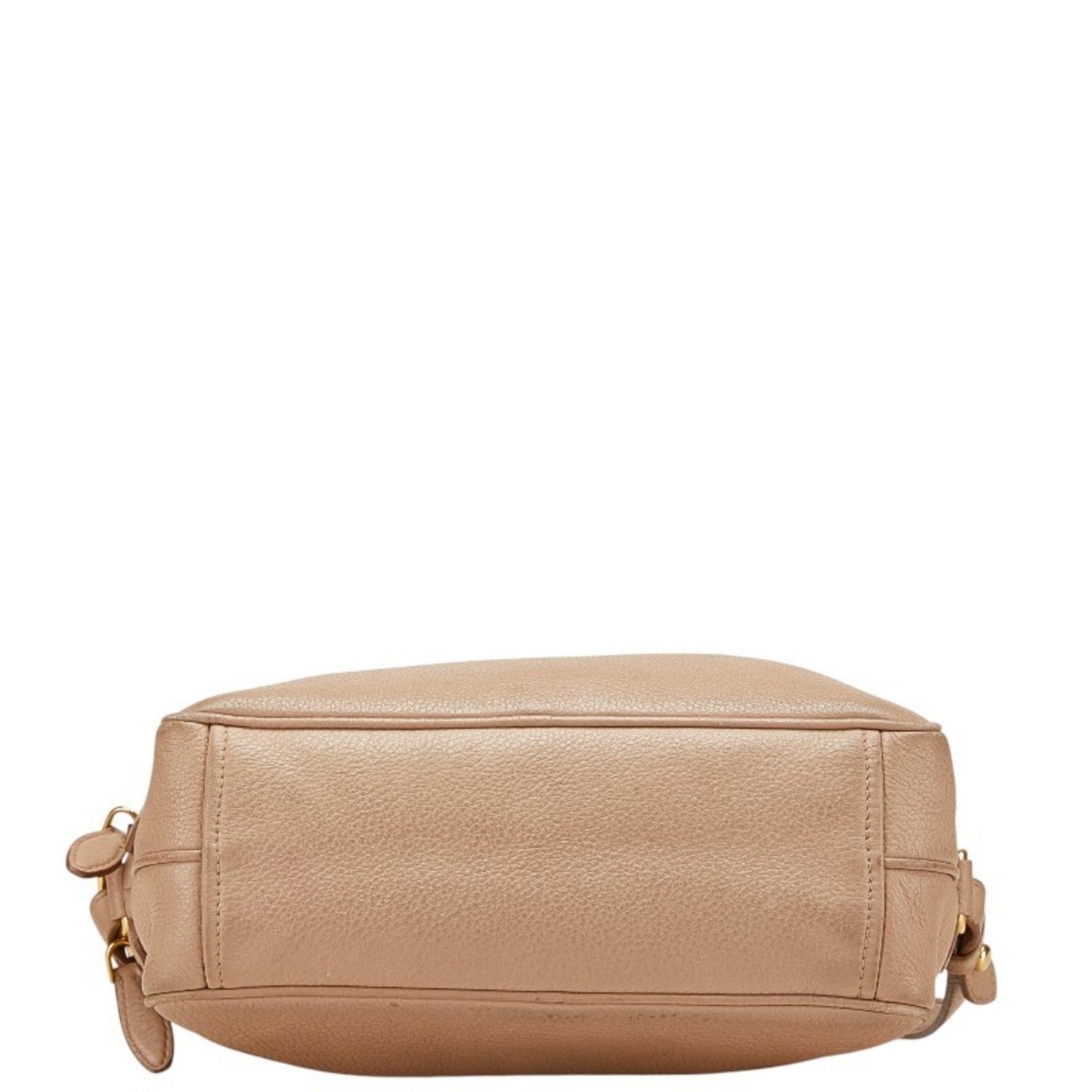 Prada Shoulder Bag In Beige Leather