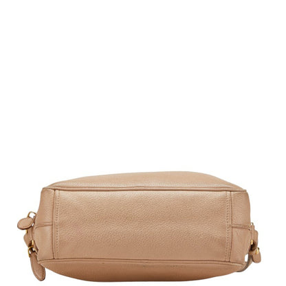 Prada Shoulder Bag In Beige Leather
