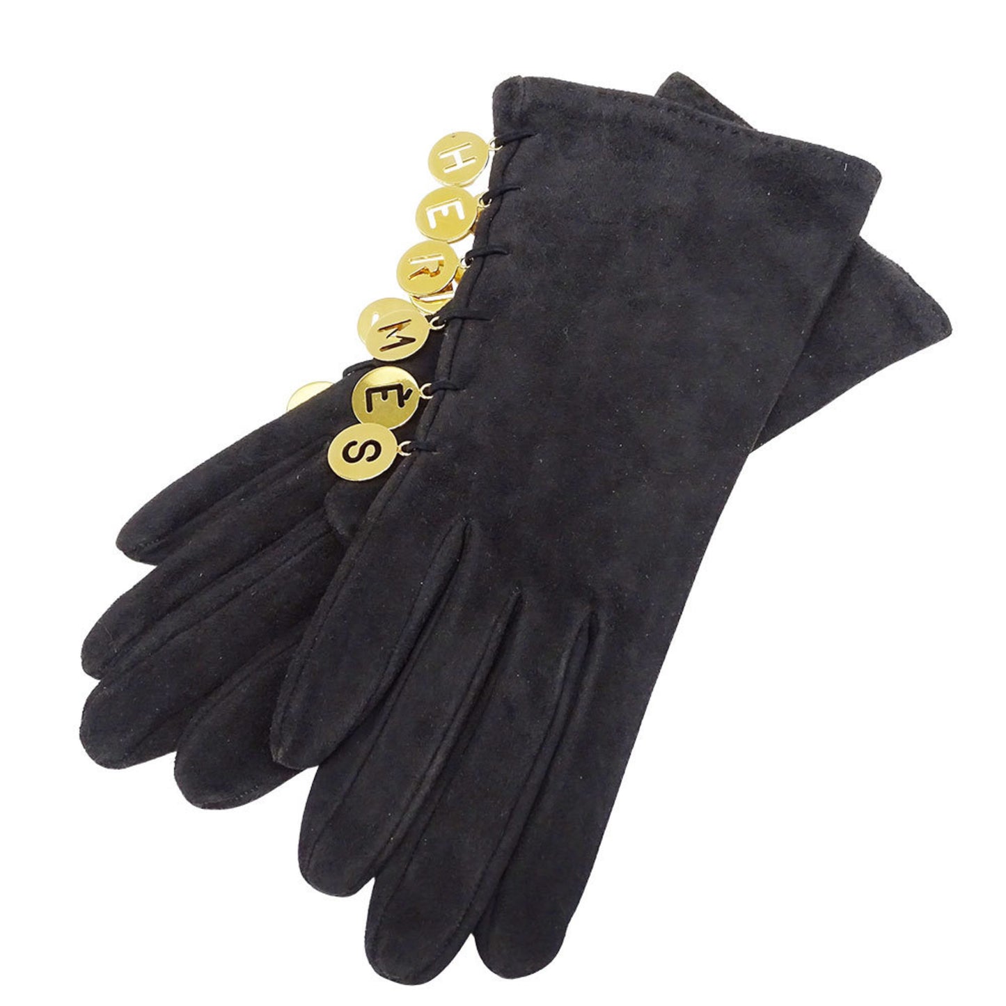 Hermes Herms Women'S Suede Gloves