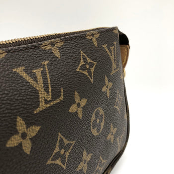 Louis Vuitton M51980 Pochette Accessoires Handbag Brown Monogram Canvas Leather
