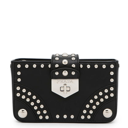 Prada Studded Leather Pouch Bag 1N1843 Prada Black
