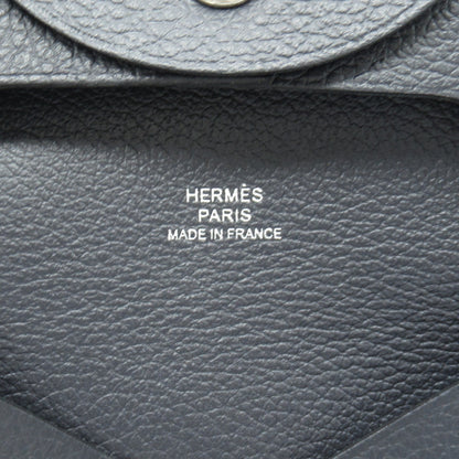 Hermes Hermes Bastia Blue Nuit Wallet/Coin Case Wallet Leather Evercolor
