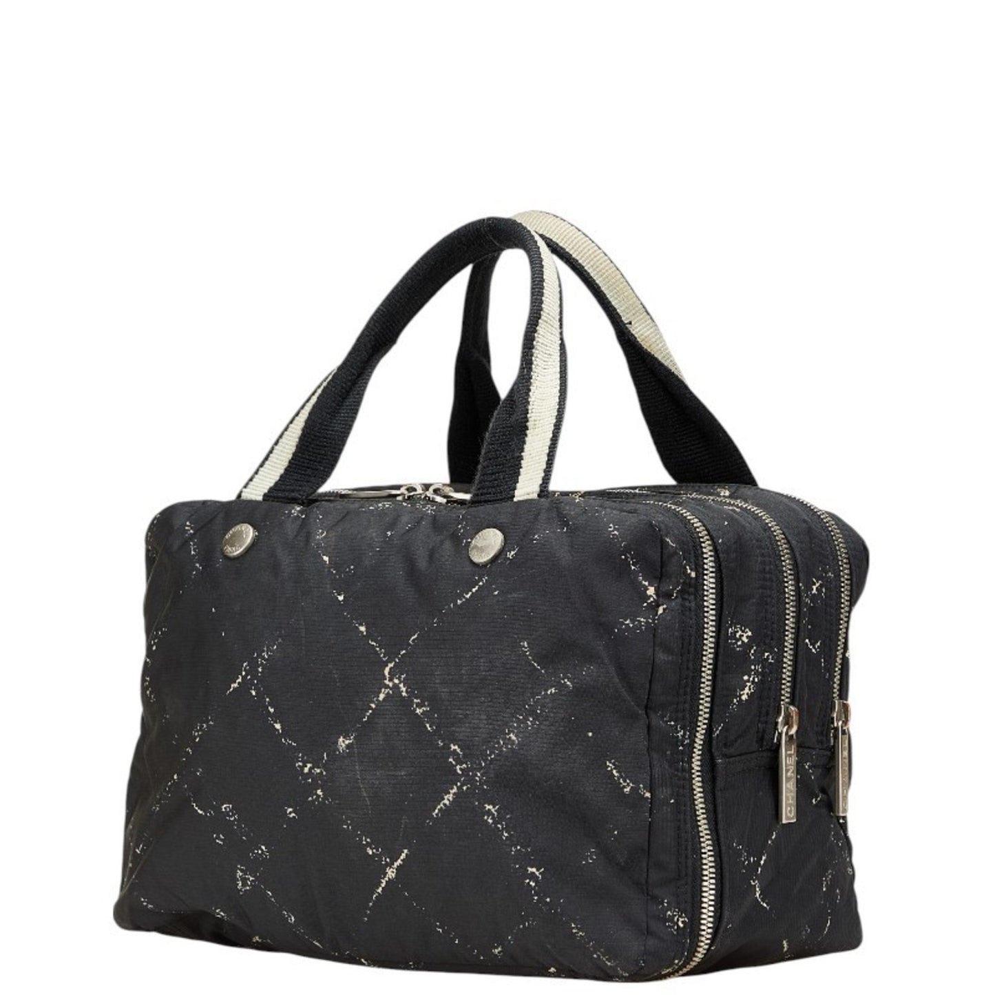 Chanel (Formerly The Travel Line) Handbag Mini Boston Bag In Black