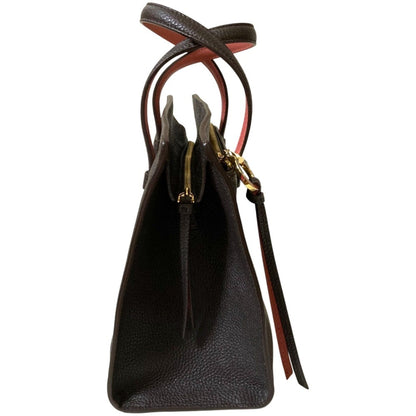 Salvatore Ferragamo Amy Gancini Handbag In Dark Brown