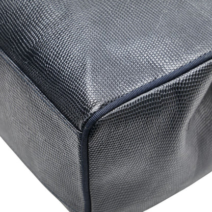 Salvatore Ferragamo Vara Embossed Tote Bag Handbag Aq21 2530 Black Leather