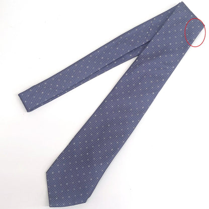 Louis Vuitton 100% Silk Grid Monogram Tie M79433 Blue Navy Ja-23505