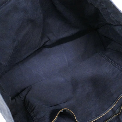 Hermes Herms Foule Tote Canvas Navy Bag