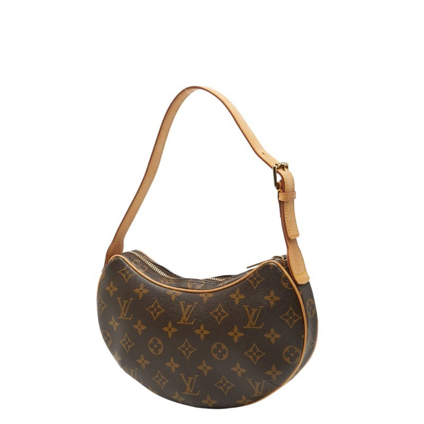 Louis Vuitton Monogram Pochette Croissant Pm Shoulder Bag M51510 Brown Leather
