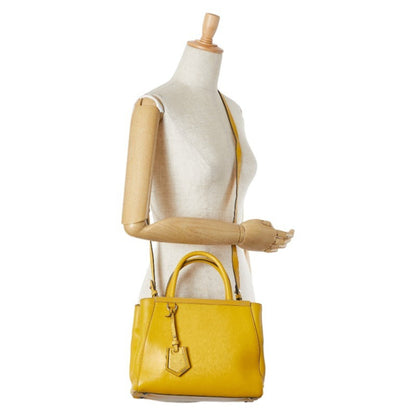 Fendi Petit Toujours Handbag/Shoulder Bag 2Way 8Bh253 Yellow Leather