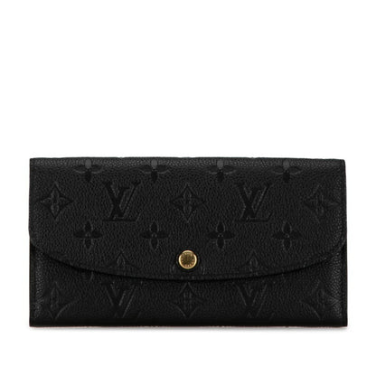 Louis Vuitton Monogram Empreinte Portefeuille Emily Long Wallet M62369 Noir Black Leather