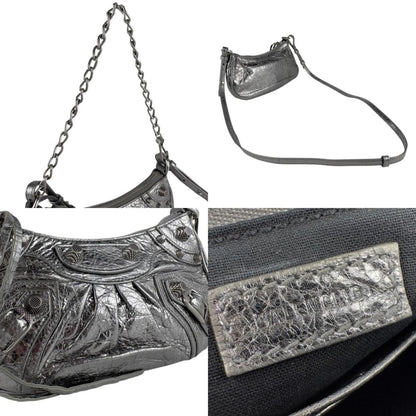 Balenciaga Lucagol Mini Shoulder Bag In Silver