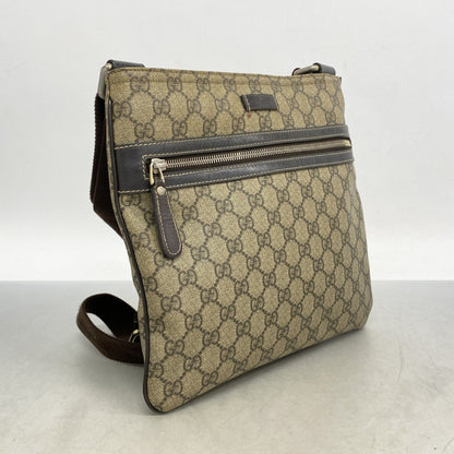 Gucci Gg Supreme Shoulder Bag 295257 Brown Champagne