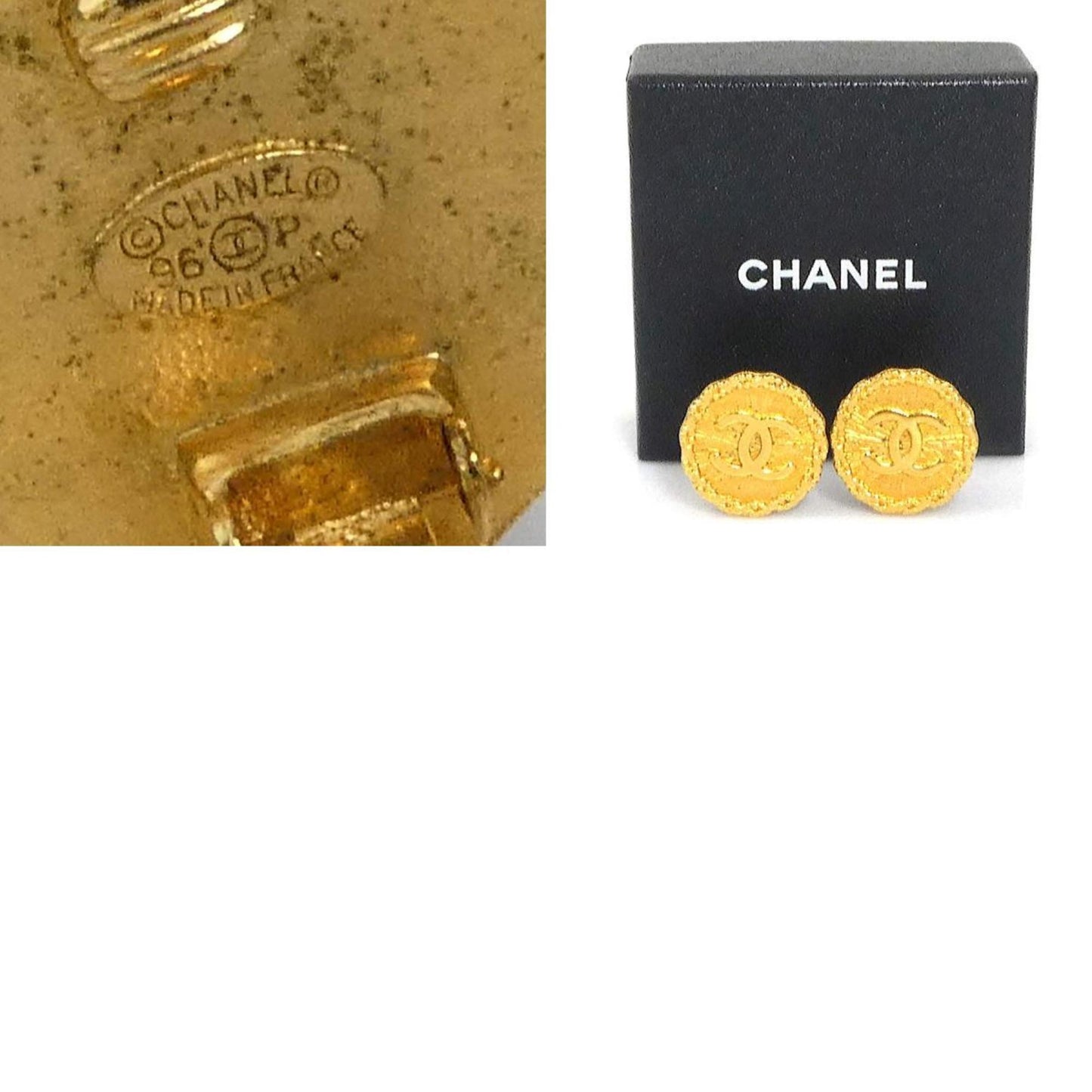 Chanel Metal Gold Earrings