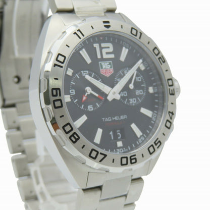 Like New Tag Heuer Formula 1 Alarm Waz111A Quartz Watch Stainless Steel Black Dial 1582Tag Heuer