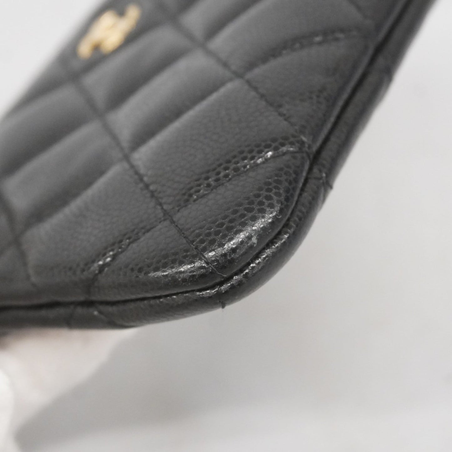 Chanel Matelasse Wallet/Coin Case In Caviar Leather