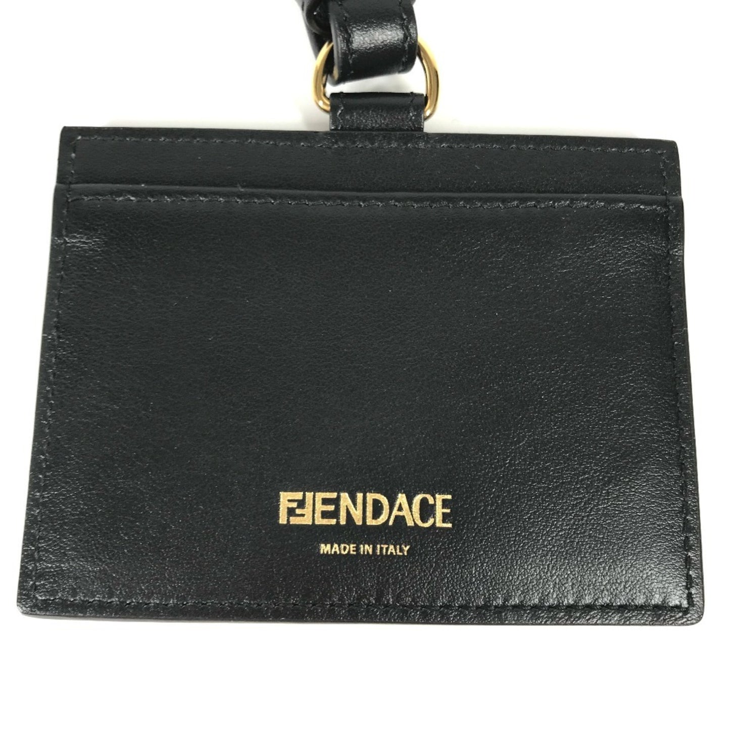 Versace X Fendi Collaboration Fendace Medusa Id Holder With Neck Strap