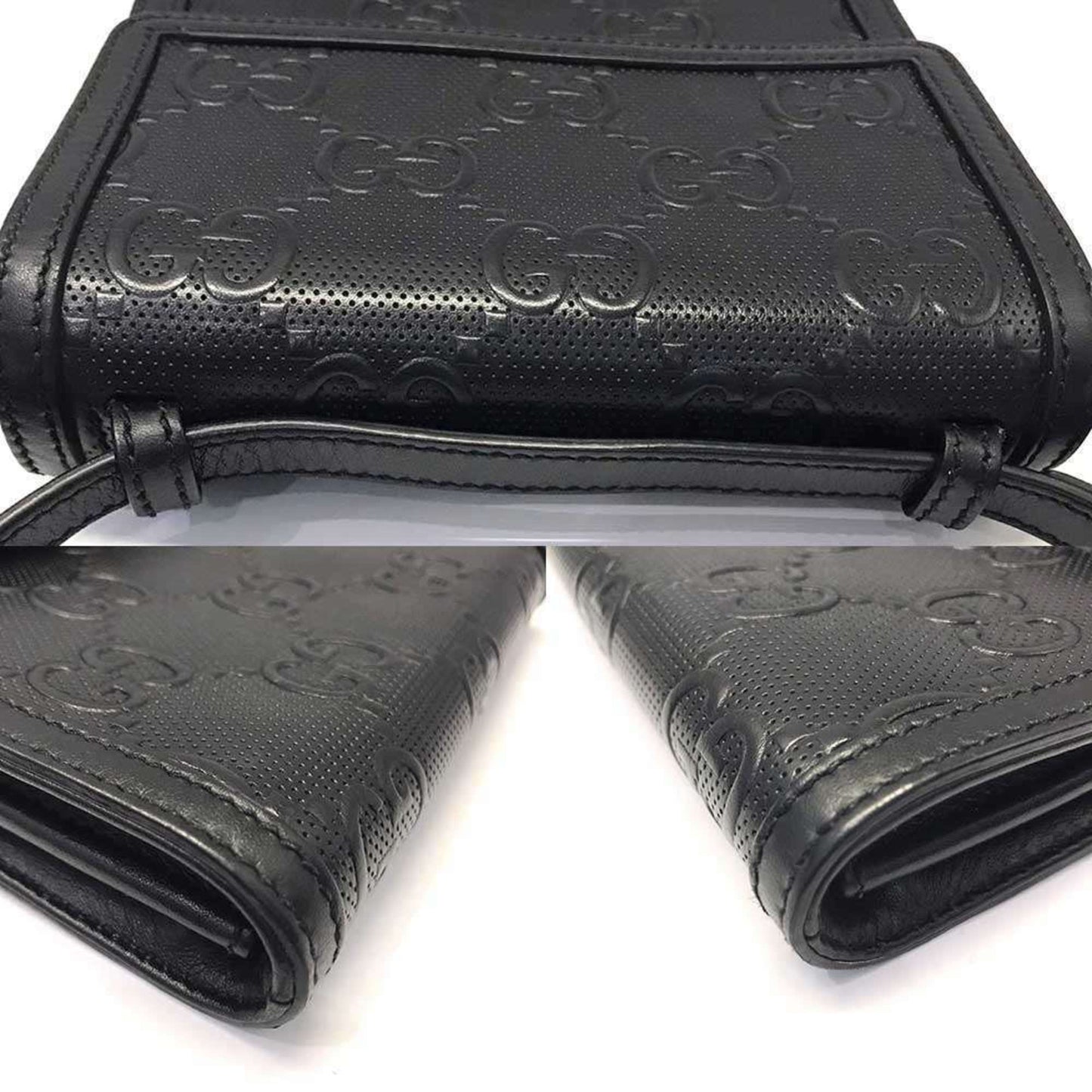 Leather Gucci Shoulder Bag Gg