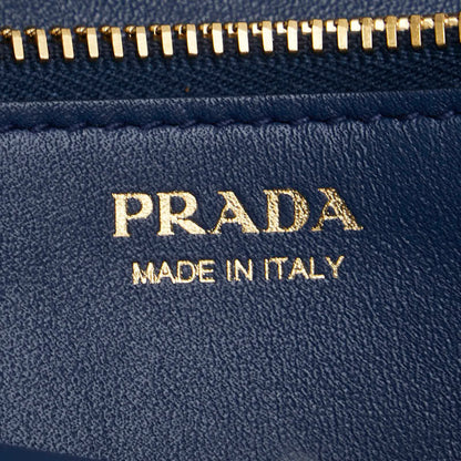 Prada Vitello Dino Long Wallet 1Mh132 Red Calfskin Leather