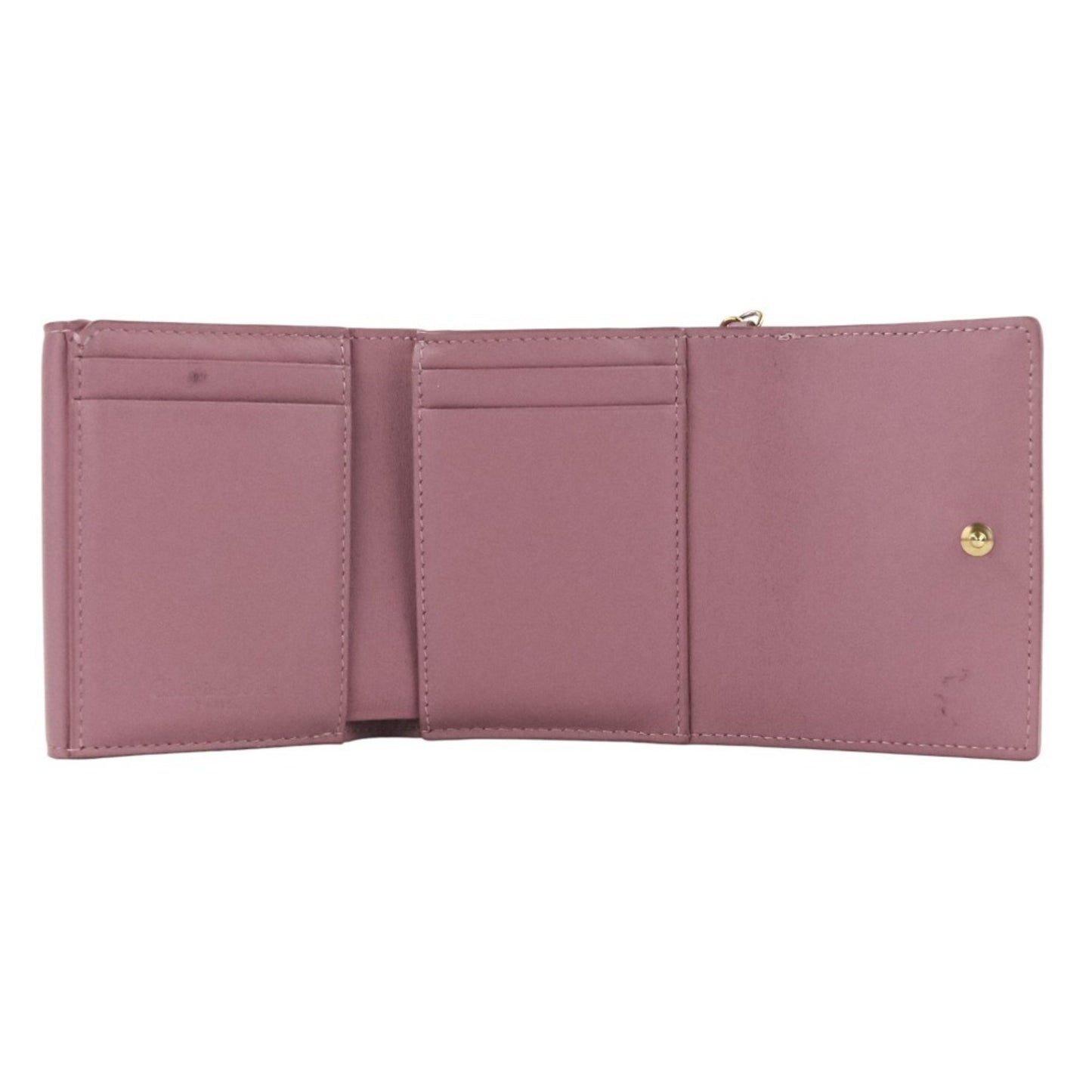 Christian Dior Lady Cannage Lotus Wallet Tri-Fold In Lavender