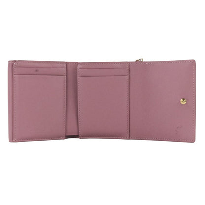 Christian Dior Lady Cannage Lotus Wallet Tri-Fold In Lavender